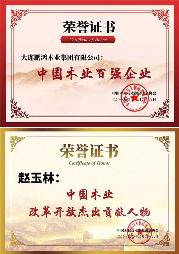 尊龙人生就是博首页中国木业百强企业证书